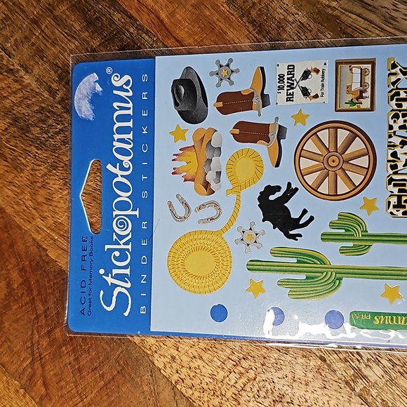 Stickopotamus Binder Sticker sheet Cowboy stickers sealed - Picture 2 of 7